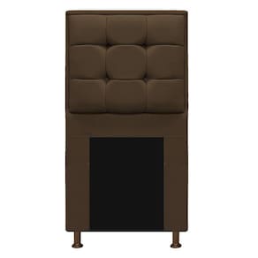 Cabeceira Copenhague 90cm Solteiro Suede Marrom Adj Decor
