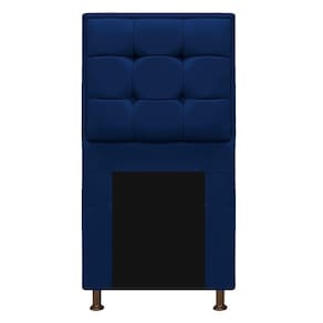 Cabeceira Copenhague 90cm Solteiro Suede Azul Marinho