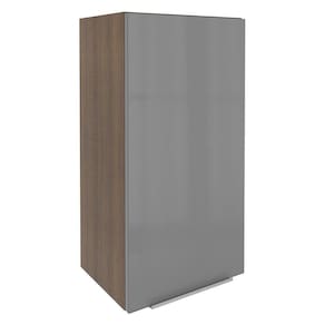 Armário Aéreo Madesa Lux 40 X 83 Cm 1 Porta Rustic/cinza
