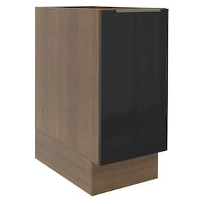Balcão Madesa Lux 35 cm 1 Porta Rustic e Preto