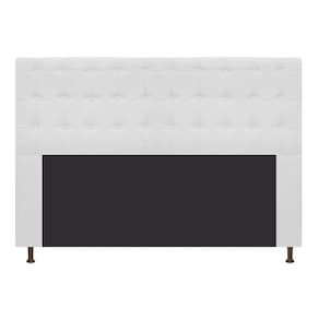 Cabeceira Estofada Dama 160cm Queen Size Suede Branco
