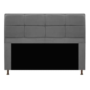 Cabeceira Munique 195cm King Size Corano Cinza Adj Decor