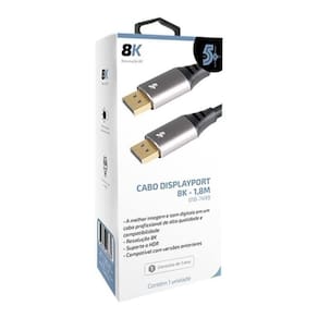Cabo Displayport 1.4 Fullhd 4k 8k 60hz 1,8m Ultra Hdr 144hz
