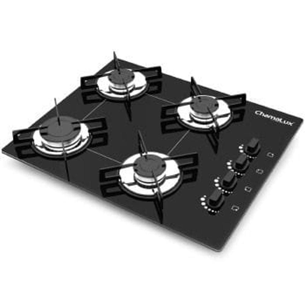 Fogao 4b mesa vidro cooktop chamalux - 44