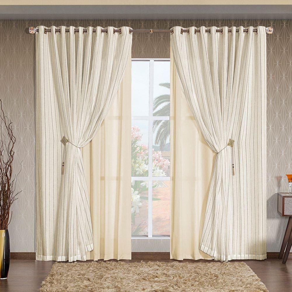 Cortina Ayla Palha 2,60m x 1,70m altura - Varão até 2m