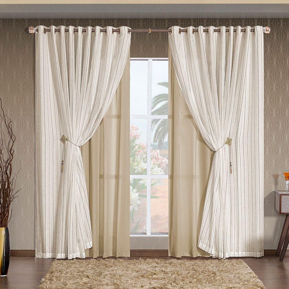 Cortina Ayla Fendi 4,40m x 2,50m altura - Varão até 3m