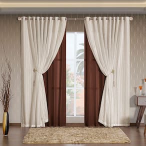 Cortina Ayla Tabaco 4,40m x 2,50m altura - Varão até 3m