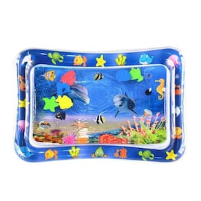 Tapete Interativo Inflavel De Agua Para Bebe 66X50X6 Azul