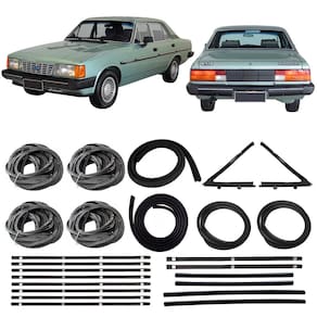 Kit Restauração Borracha Porta Parabrisa Opala 4p 1985 A 90