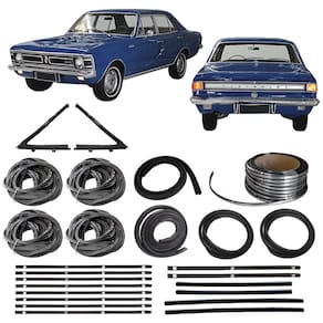 Kit Borracha Porta Canaleta Parabrisa Friso Opala 4p 68 E 77