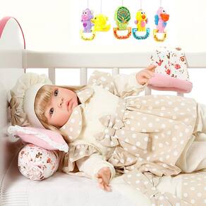 Boneca Bebe Reborn Ursa Charme Branco Cegonha Reborn Dolls - USA Magazine