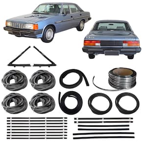 Kit Borracha Porta Canaleta Parabrisa Friso Opala 4p 80 A 84