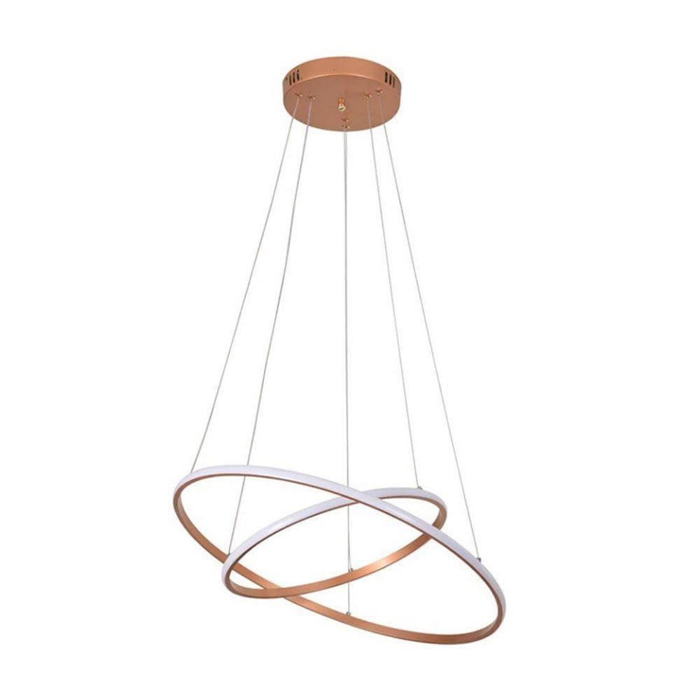 Pendente Inverse 2 Aneis Cobre LED 49W 3000K Bivolt
