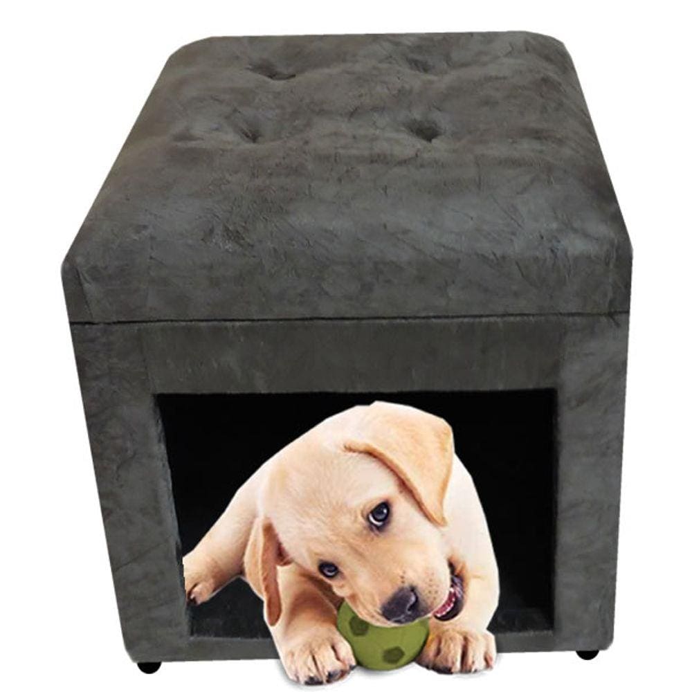 Puff Pet Caes E Gatos Suede Marrom