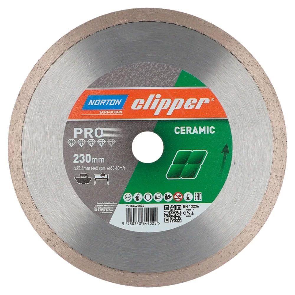 Disco Diamantado para Porcelanato Premium 9" - 230X25,4mm - Clipper - Norton