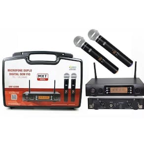 Microfone Duplo Profissional Digital Completo