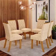 Conjunto 6 Cadeiras Estofadas Lupita Casa 812