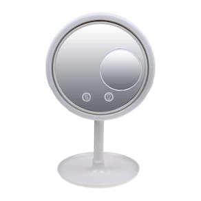 Espelho Maquiagem Led Ventilador Touch Screen Beleza Usb
