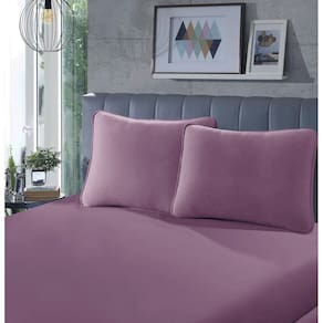 Jogo de Cama Malha - Queen Size - 3 Peças - 100% Algodão - Rose - SBX