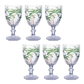Jogo de Taças Água Palm Tree Colors 260ml Class Home 6pçs