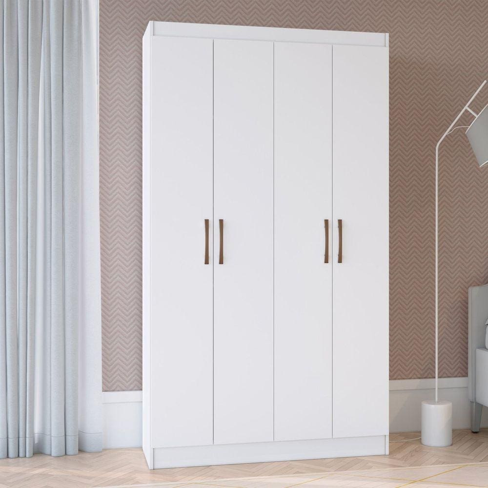 Armário Multiuso 4 Portas Dueto Espresso Móveis Branco