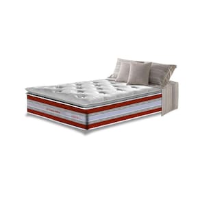 Colchão Solteiro de Molas Ensacadas D33 com Pillow TOP Cama inBox Select 88x188x32 Vermelho
