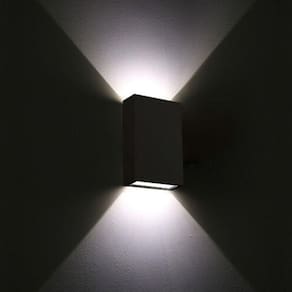 Arandela Led De Efeito Duplo Facho Preta 3W 3000K Ecoforce
