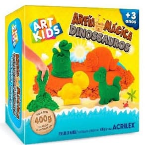 Kit De Areia Mágica Dinossauros 400G Acrilex