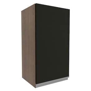 Armário Aéreo Madesa Glamy 35 cm 1 Porta - Rustic/Preto