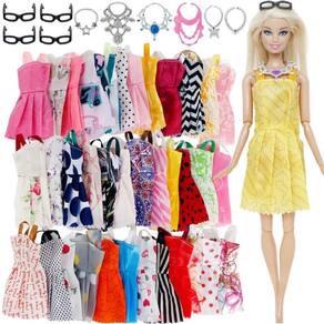 Kit Roupa Para Boneca Barbie Roupinha Mais Sapato Vestido de