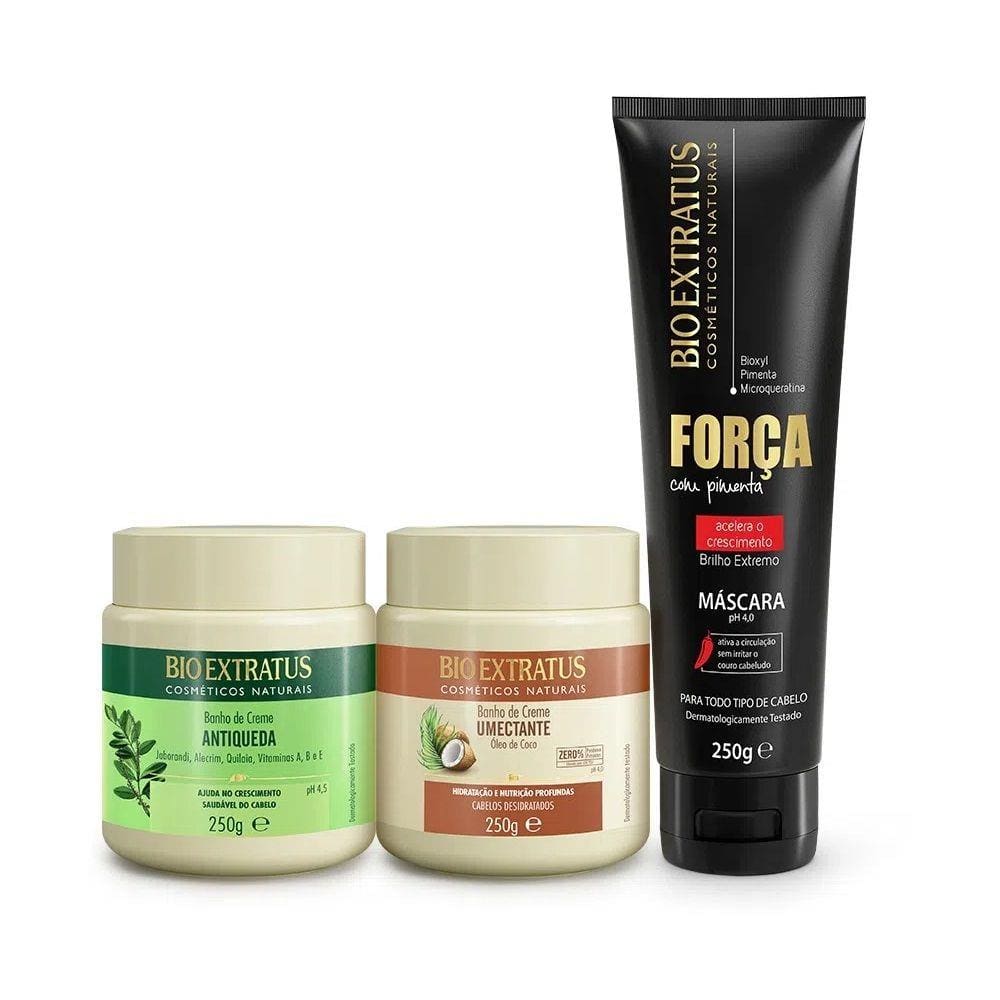 Cronograma Capilar Bio Extratus Força e Crescimento 3x 250g
