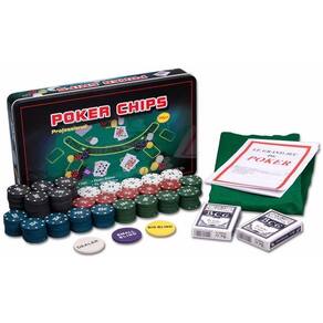 Kit Jogo De Poker 200 Fichas Numeradas, Texas Hold'em