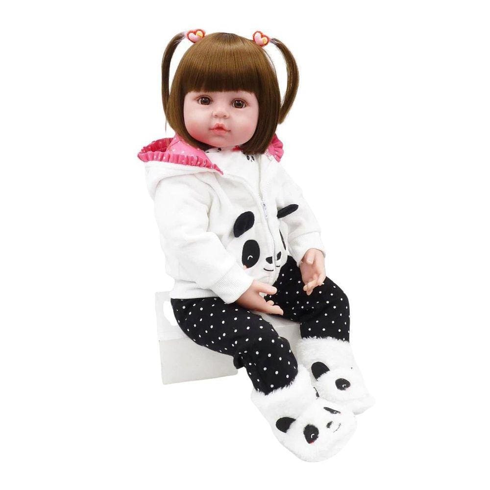 Boneca bebe reborn realista de silicone npk 50cm manuela 1500067459