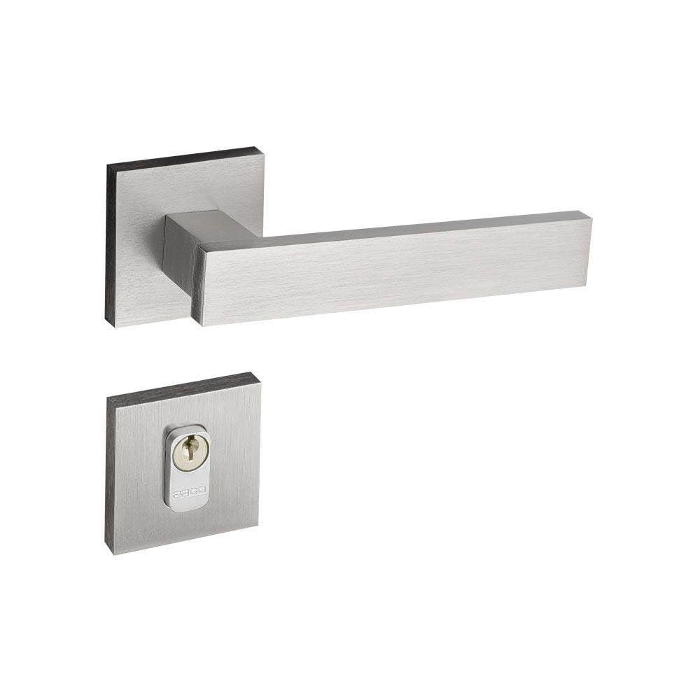 Fechadura Pado Retro Zamac Cromo Acetinado Externa