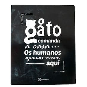 Placa Decorativa Gato Comanda A Casa Catmypet