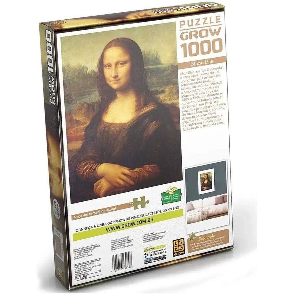 Quebra Cabeça Mona Lisa 1000 Peças | Casas Bahia