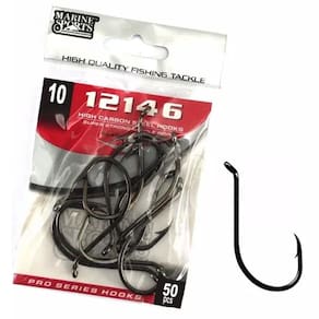 Anzol Pesca Marine Sports 12146 N°10 (1,1cm) Black 50 Peças