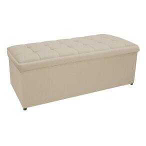 Calçadeira Copenhague 140cm Casal Suede Bege Adj Decor