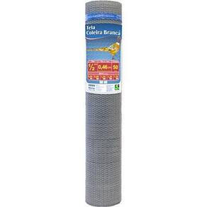 Tela Coleira Branca para Viveiro 1/2 x 26 x 1,20m 50m