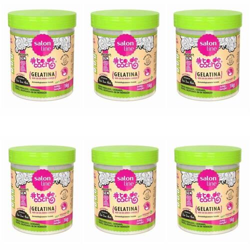 Salon Line To De Cacho Gelatina Super Fixacao 1kg Kit C 06 Casas Bahia