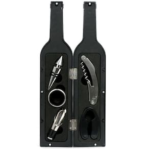 Kit Acessórios Vinho Garrafa 5 Peças Saca Rolhas Abridor