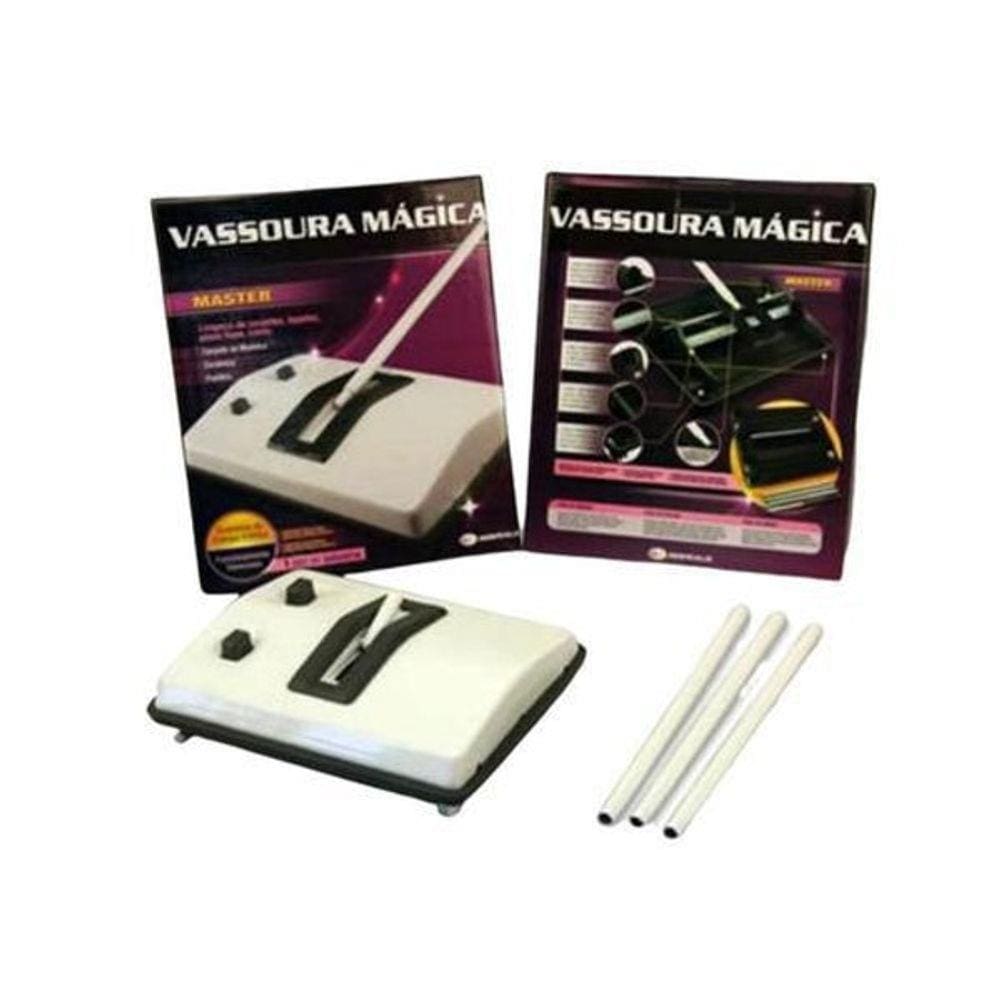 Vassoura Manual Mágica E Refil E Escova Paga Migalhas