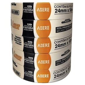 Fita Crepe Uso Geral 427 24MM X 50M, Emb. c/ 5 un. - Adere