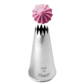 Bico Confeitar Grande Mago Aço Inox 5b Pitanga Aberta