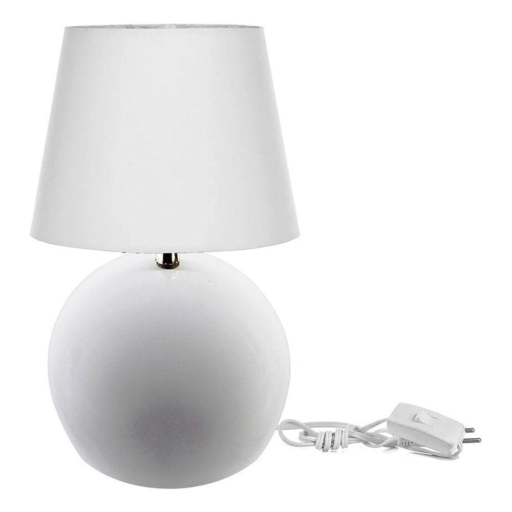 Abajur Bola Branco Cupula Branca 3021