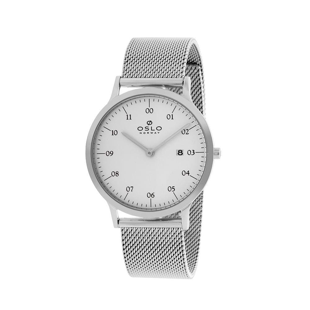 Relógio Oslo Masculino Slim OMBSSS9U0002 S2SX Pulseira Mesh Prata