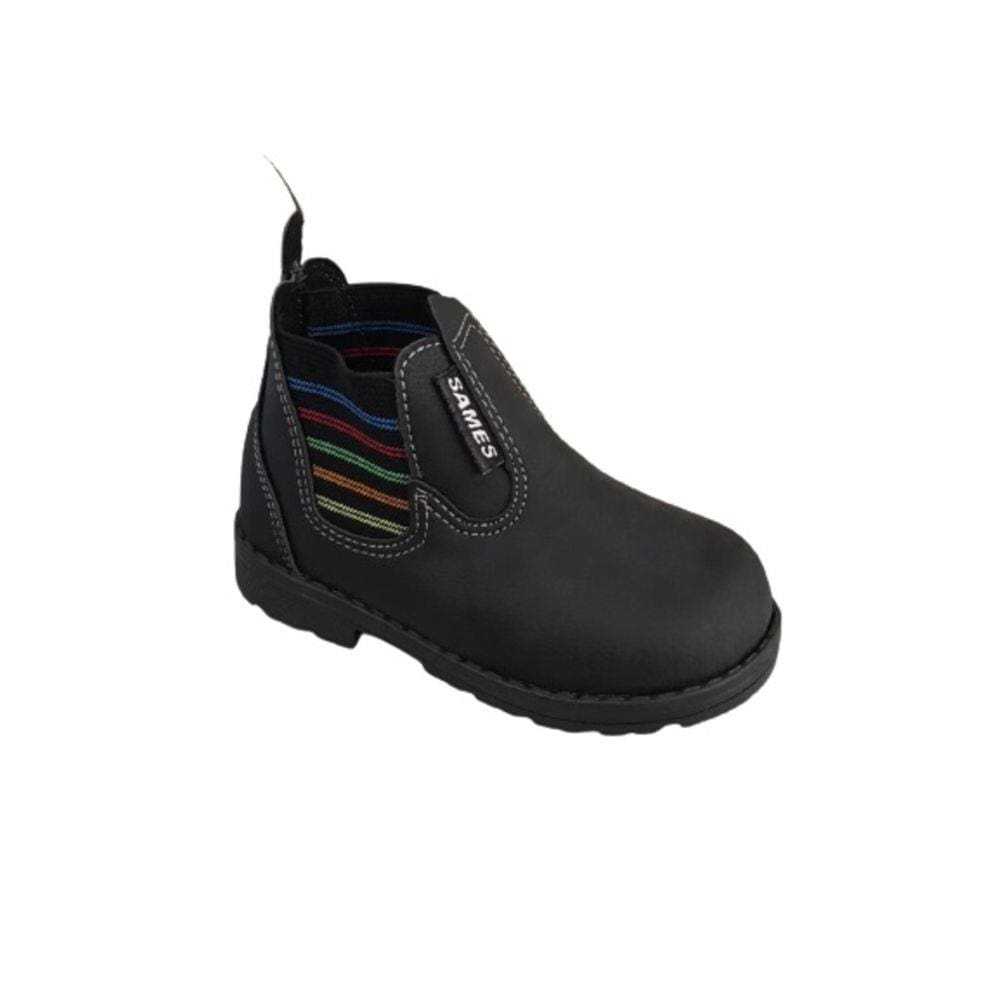 Botina Casual Infantil Com Listras Coloridas Sames 6136