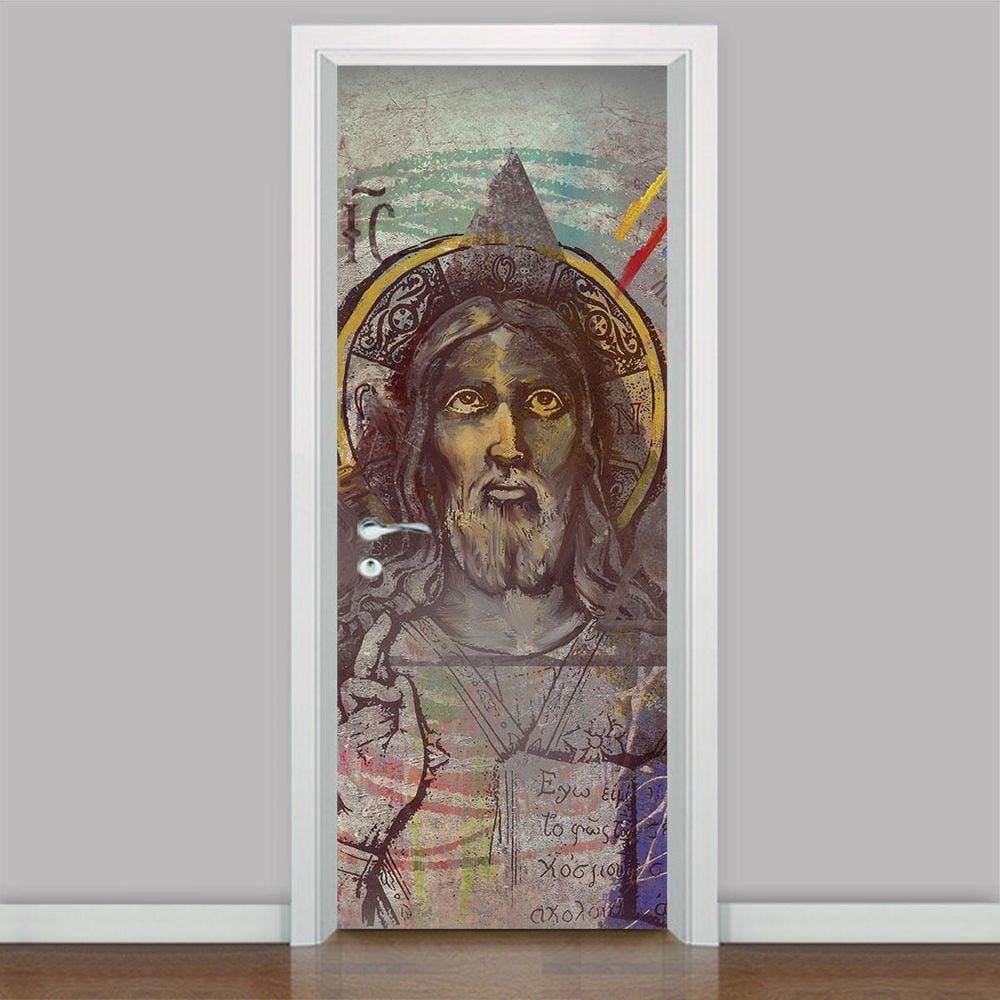 Adesivo Para Porta Jesus Cristo 4