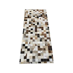 Tapete De Couro Passadeira Marrom Misto 0,60X1,50 Sem Bordas
