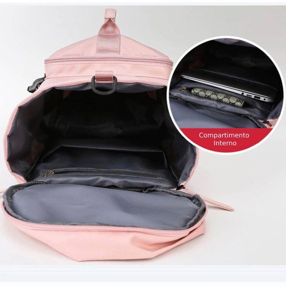 Mala Mochila Feminina Blogueira Mala Esportiva Fitness Academia | Casas  Bahia